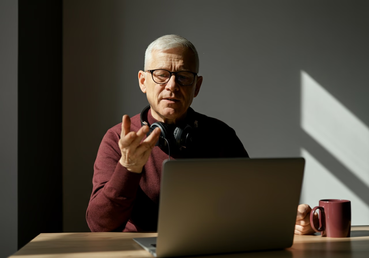 Client explaining during a call